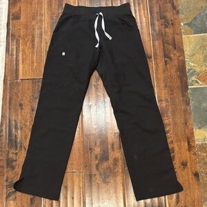 Figs Pants Women xs Scrubs Black Kade High Waisted Cargo Nurse Hospital
